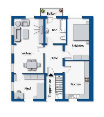 Grundriss Obergeschoss