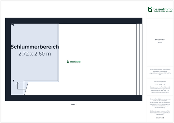 Grundriss Schlafbereich