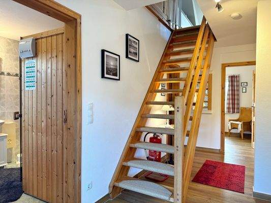 Treppe ins Dachgeschoss