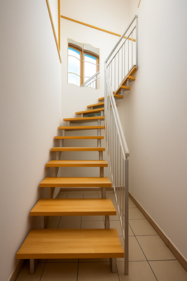 Treppe zu der Dachterrasse 