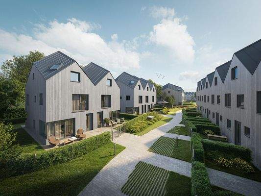 Blick ins autofreie Quartier