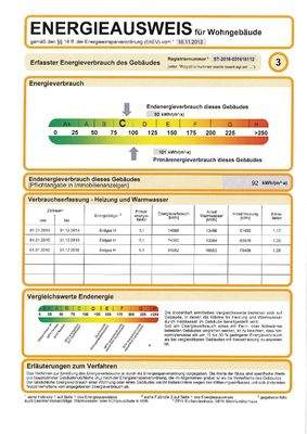 Energieausweis (Auszug)
