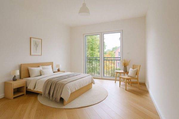 Homestaging Schlafzimmer (KI generiert)