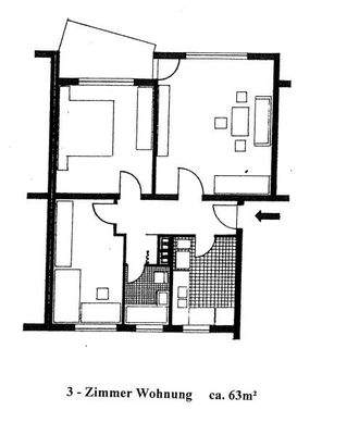 Grundriss der Wohnung