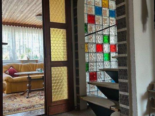 Treppenaufgang zum oberen Wohnbereich