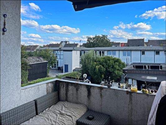Blick vom Balkon im 1. OG