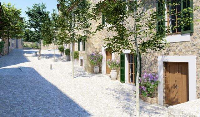 Neubau-Reihenhaus mit Bliick auf die Berge zum Verkauf in Fornalutx, Mallorca