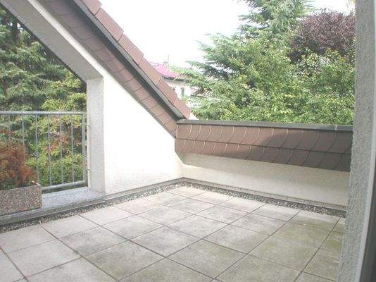 Blick zur Dachterrasse