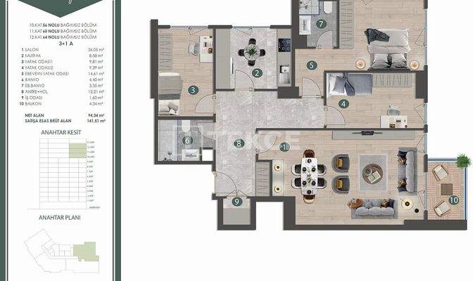 Apartments in Zeytinburnu 100 meters from the Marmaray Station