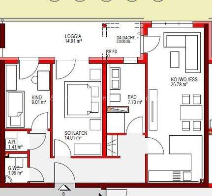 Grundriss Wohnung 8