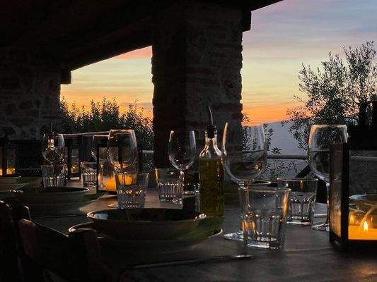 Terrasse in der Nacht