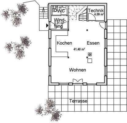 Gästehaus Erdgeschoß