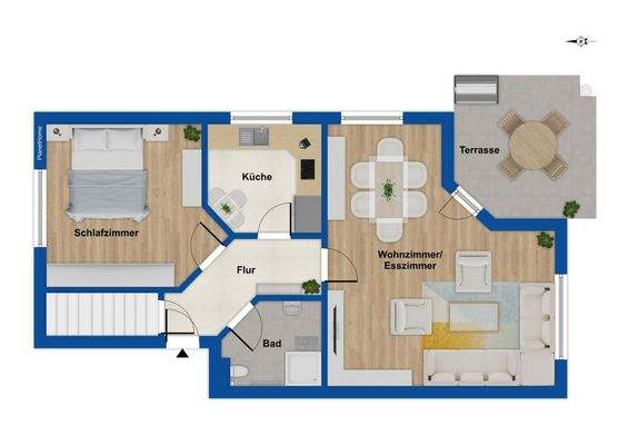 Grundriss Erdgeschosswohnung