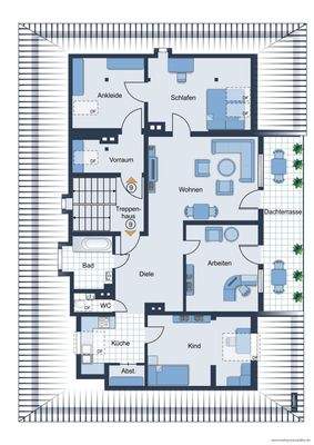 Grundrissskizze DG Vordergebäude