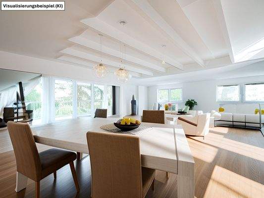 DG Wohn-/Esszimmer mit Kaminofen