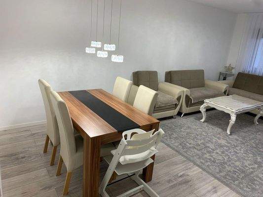 Essbereich im Wohnzimmer 