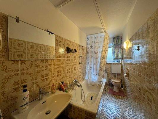 Das Badezimmer im Erdgeschoss