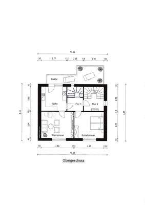 Grundriss obere Etage Zweifamilienhaus
