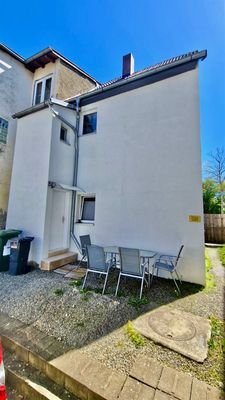 hintere Terrasse Nordseite vom Haus