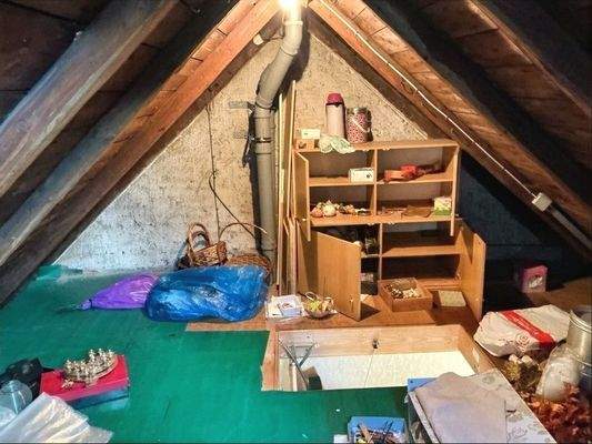 Spitzboden mit Bodeneinschubsteppe