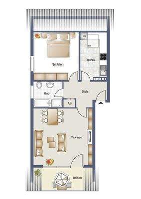 Grundriss Wohnung DG