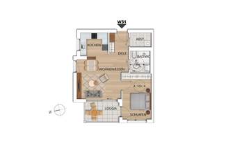 Grundriss Wohnung 31