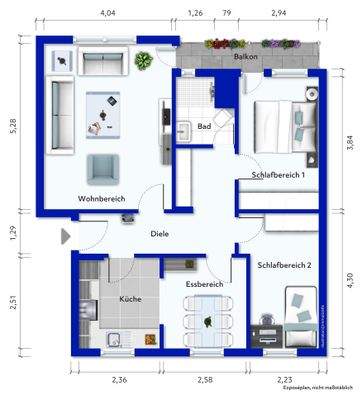 Grundriss (nicht maßstäblich)
