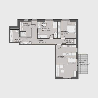 Grundriss Whg 5