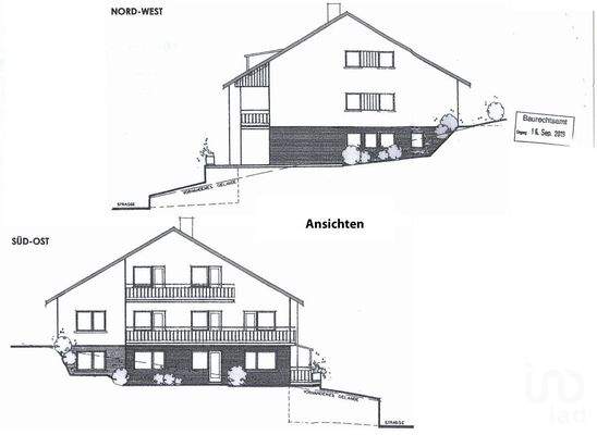 Ansichten Nord-Wes + Süd-Ost