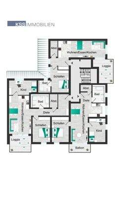 Übersicht 4. Obergeschoss