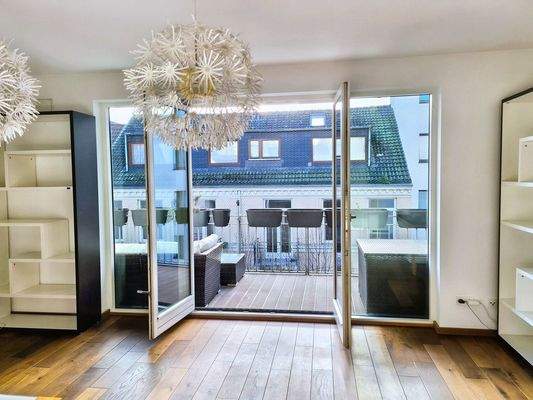 Blick auf den SüdWest Balkon