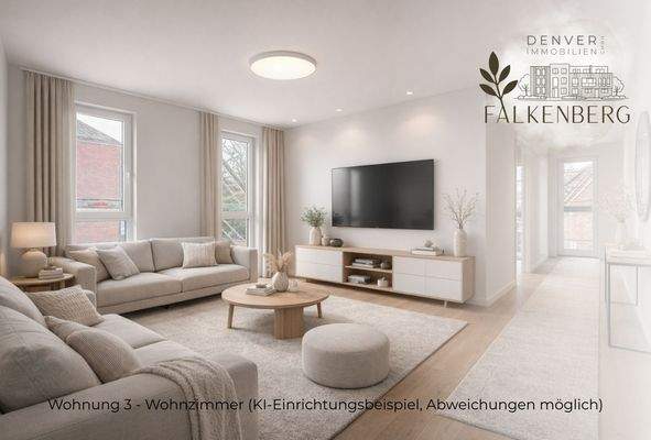 KI Visualisierung Wohnzimmer (Abweichungen möglich)