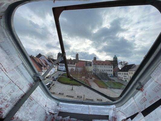 Zweites Dachgeschoss Blick zum Markt