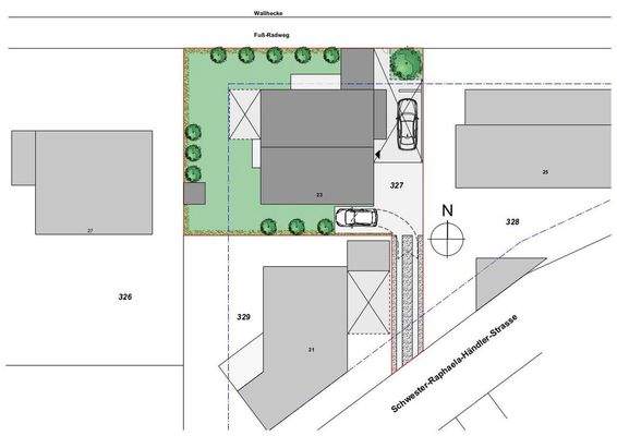 Lageplan - optionale Bebauung