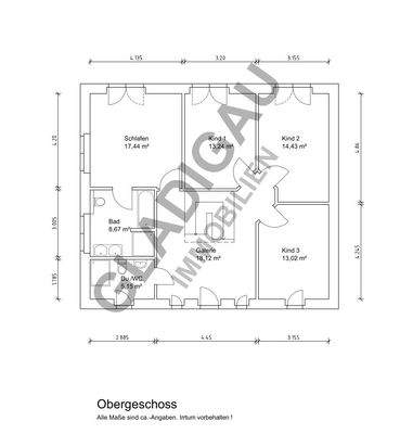 Grundriss Obergeschoss