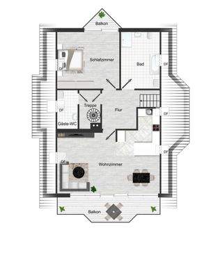 Grundrissskizze 1. OG