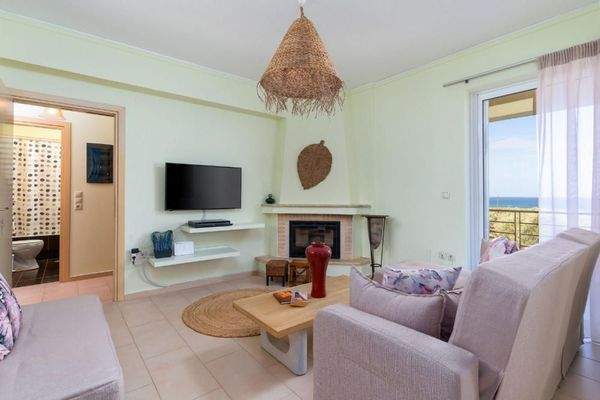 Kreta, Pigianos Kampos: Stilvolle Villa mit beheiztem Pool und Gästestudio in der Nähe von Rethymno zu verkaufen