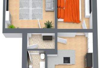schematischer Grundriss - Möblierungsvorschlag