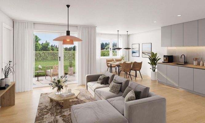 Visualisierung Wohn- Esszimmer