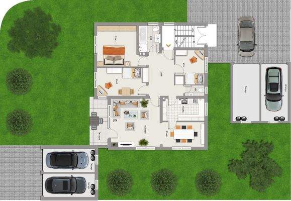 Grundriß Gartengeschoß