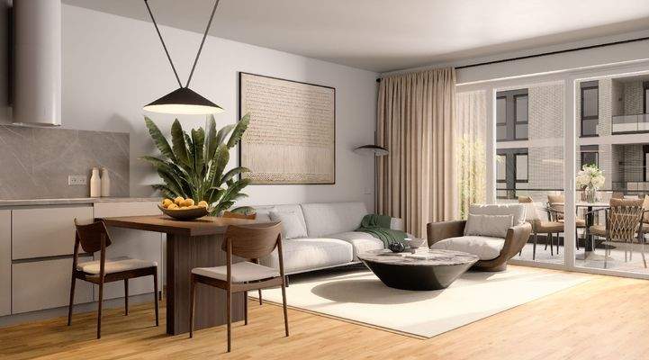 Beispielansicht Wohnen/ Essen/ Kochen