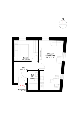 Grundriss, WE 09, 2. OG