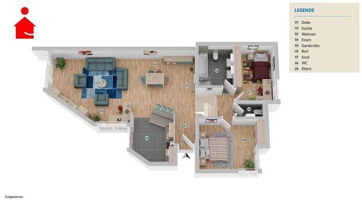 Grundriss Erdgeschoß