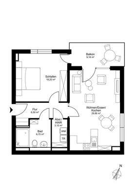 Wohnung Nr. 3 im Obergeschoss