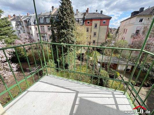 Balkon an Schlafzimmer