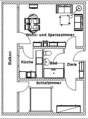 Grundriss – 51 m² Wohnfläche