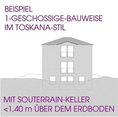 Beispiel eingeschossige Bauweise im Toskana Stil m