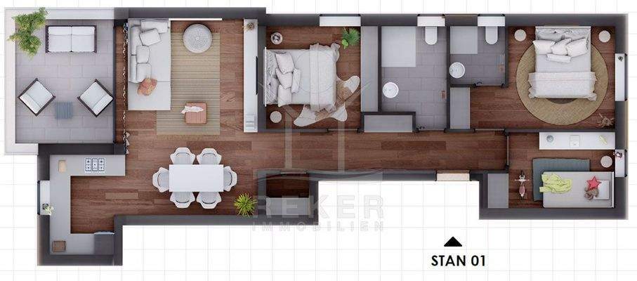 Geräumige Wohnung mit viel Komfort