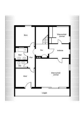 Grundrissplan Dachgeschoss Nr. 3