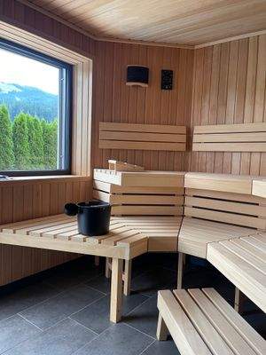 die Sauna mit Panoramablick 